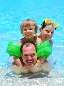 Family snorkelling