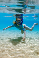 Girl snorkelling